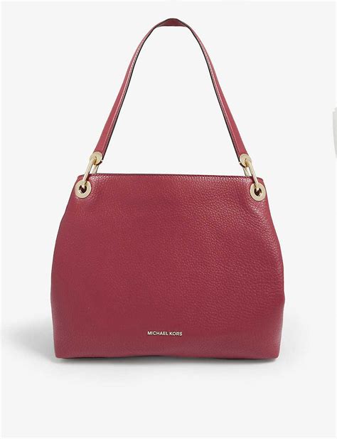 michael kors raven medium messenger|Raven Medium Pebbled Leather Shoulder Bag .